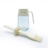 Скляний диспенсер для рідини з пензликом в комплекті/ємність для рідин
