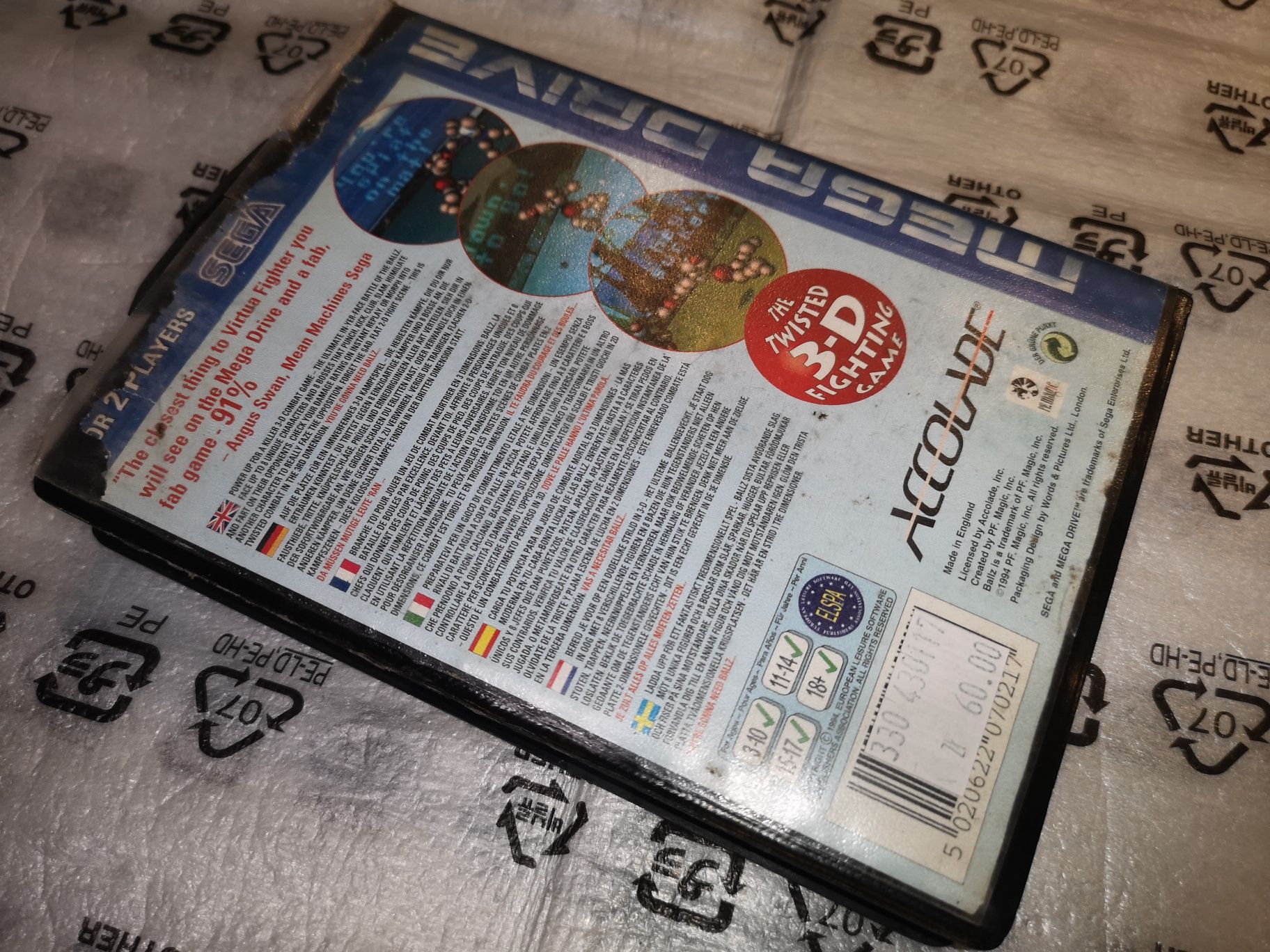 3D Ballz SEGA MEGA DRIVE gra (oryginał testowany) sklep Ursus