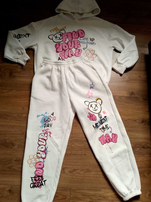 Dresy damskie misie białe shein rozmiar S