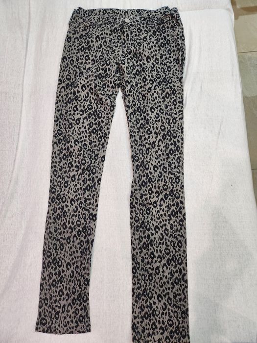 Spodnie jeansowe panterka damskie rozmiar s