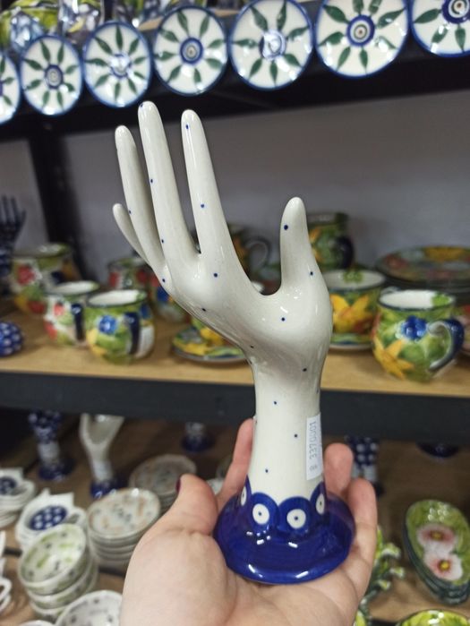 Rączka ceramiczna na biżuterię Ceramika Bolesławiec