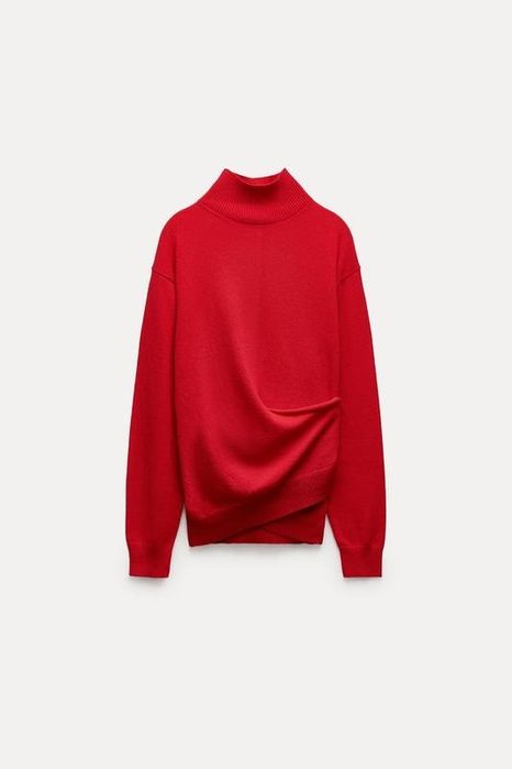 Светр ZARA зі 100%-го кашеміру з вузлом