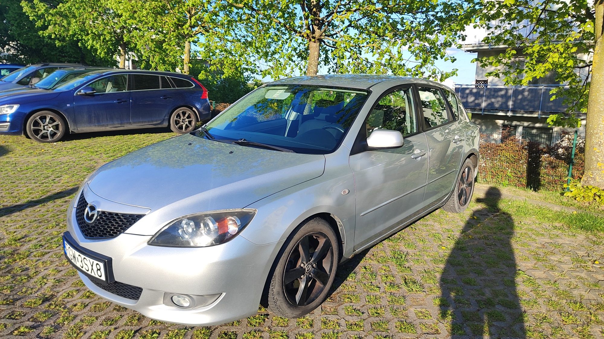 Mazda 3 hatchback 2005 srebrny