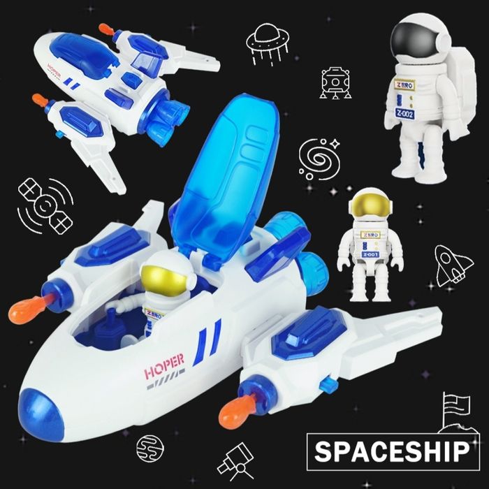 АКЦІЯ! Космічний набір K03 «Космоліт» ракета, шаттл, світло, звук, кос