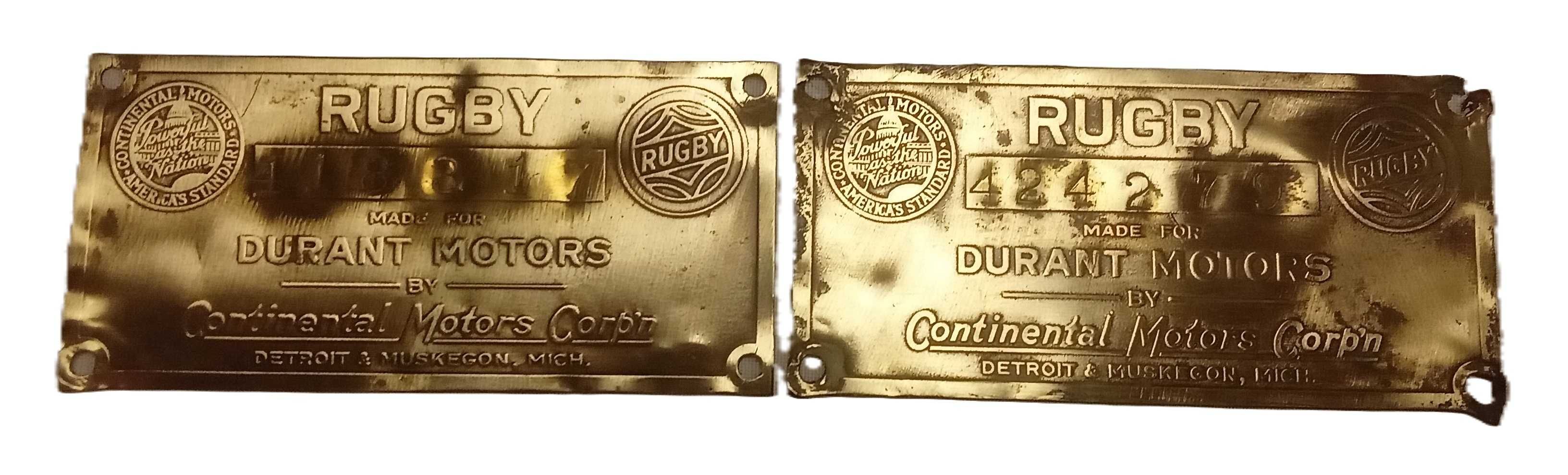 Automobilia- Peças para Carr0 RUGBY de 1927-Durant Motors-Detroit–USA