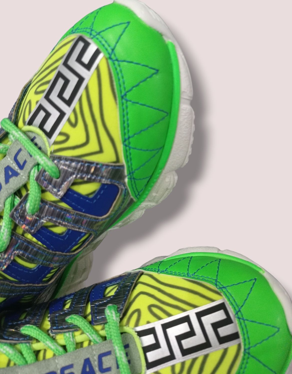 Wyprzedaż Versace trigreca 38 zielony żółty niebieski neon buty sporto