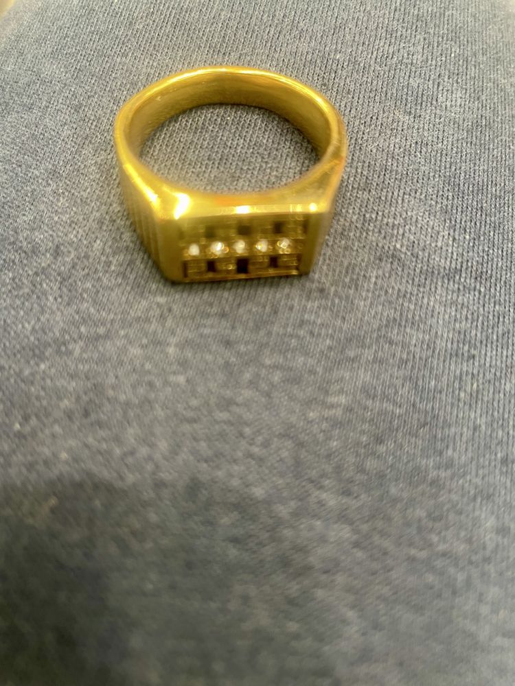 Anel aco dourado