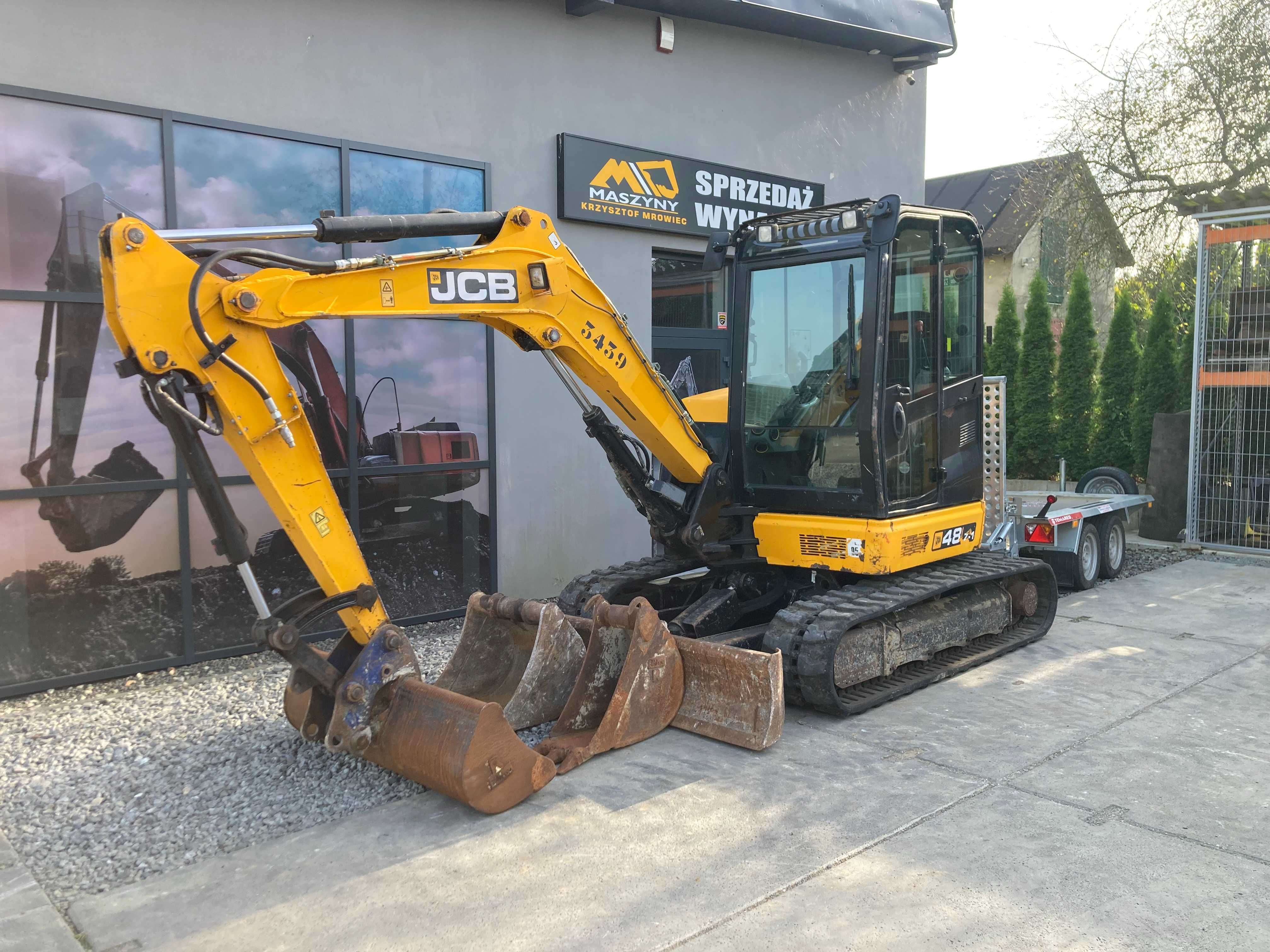 Minikoparka JCB 48Z-1 z 2016r.klima,4853kg,szybkozłącze,sprowadzona