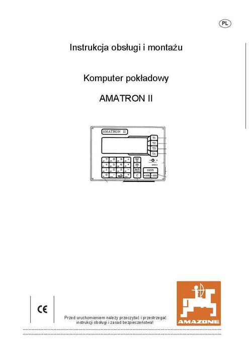 Amazone sterownik Amatron II instrukcja obsługi komputer