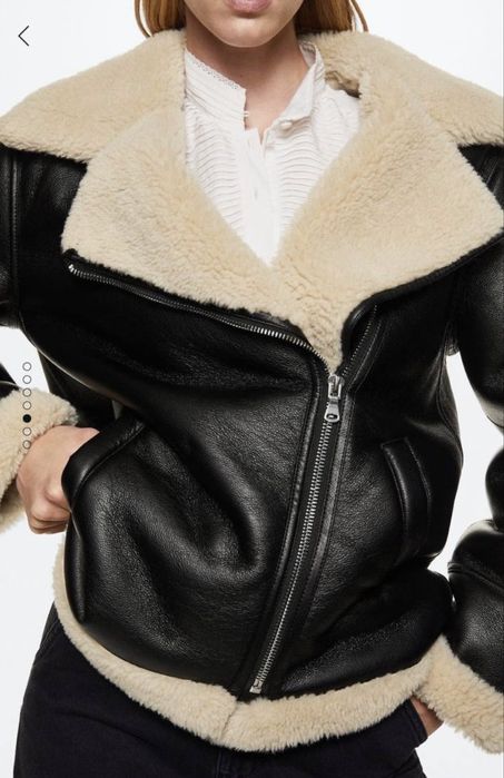 Дублянка MANGO жіноча шкіряна Mango