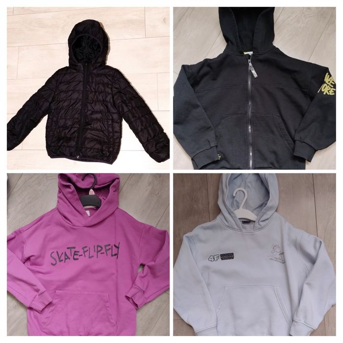 Kurtka h&m bluza Reserved 134 kaptur coccodrillo 4f zamek