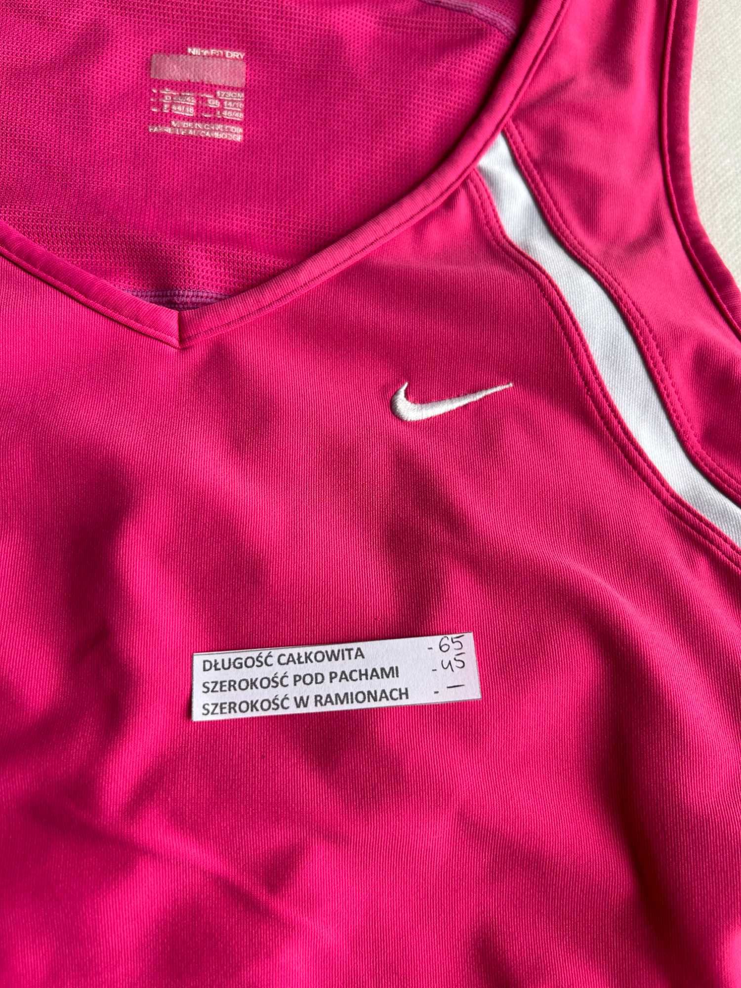 NIKE _ Różowa termoaktywna koszulka ze stanikiem L