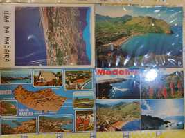 Oito postais do estádio municipal de Machico Madeira