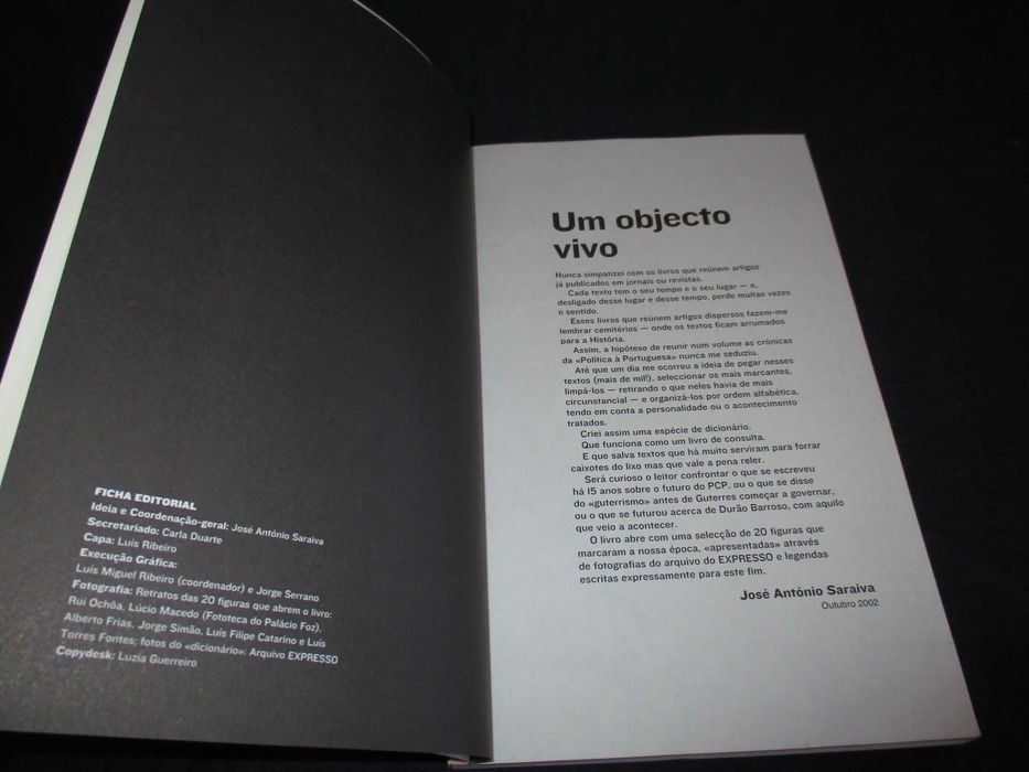 Livro Dicionário Político à Portuguesa José António Saraiva