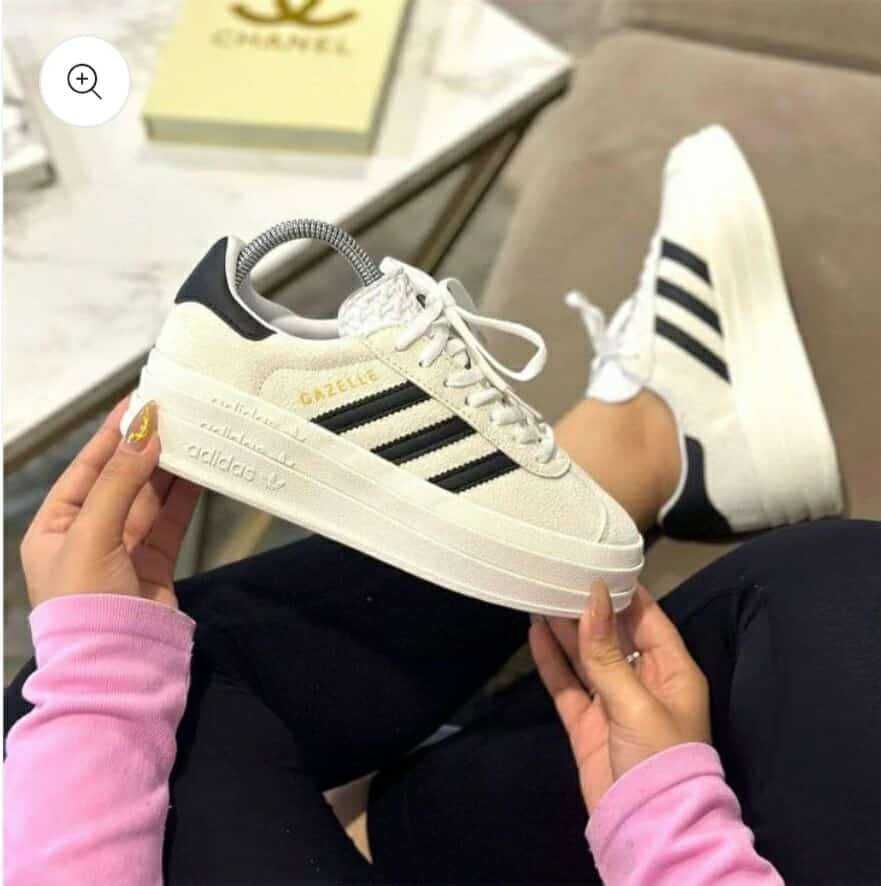 Sapatilhas modelo Gazelle Bold Magic beges