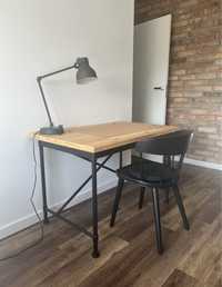 Biurko stół drewniany konsola Ikea z krzesłem