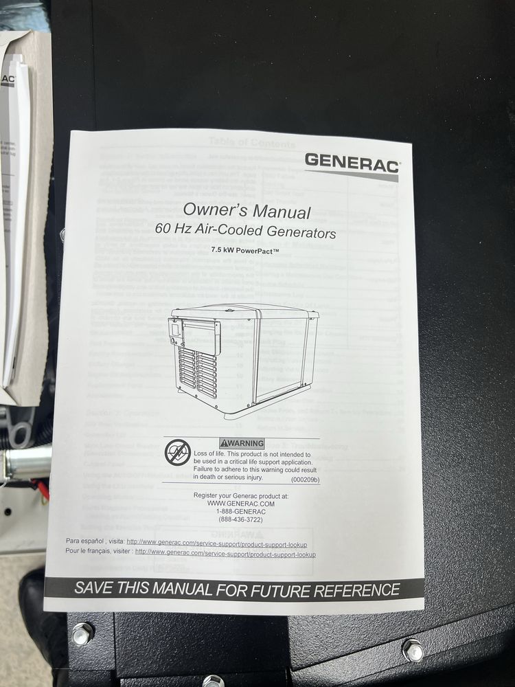 Продам газовый генератор 7,5kw GENERAC USA новый