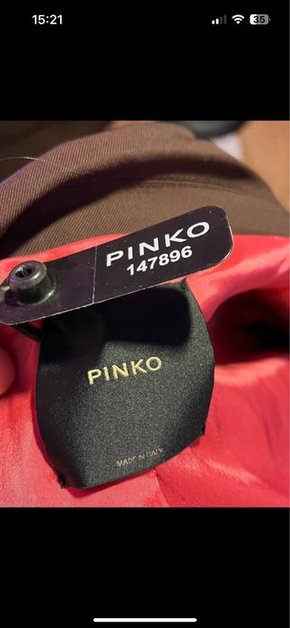 Pinko brazowa dopasowana marynarka