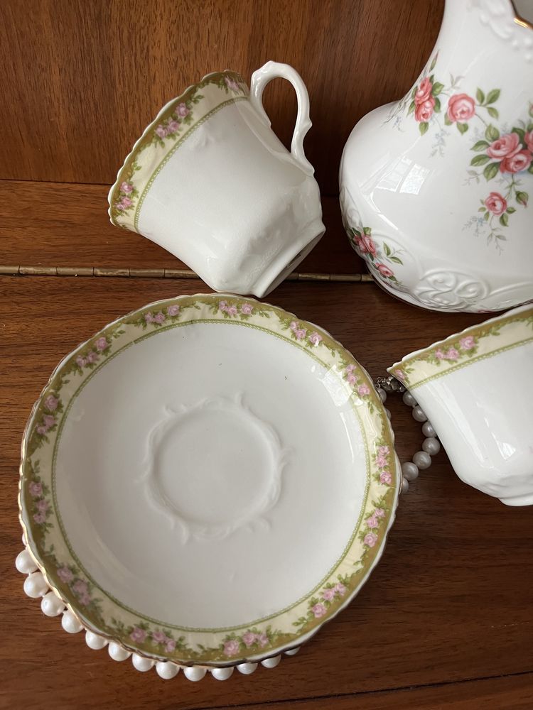 XIX Antyk Wiktoriańska PARAGON Filiżanka Angielska Porcelana Róże