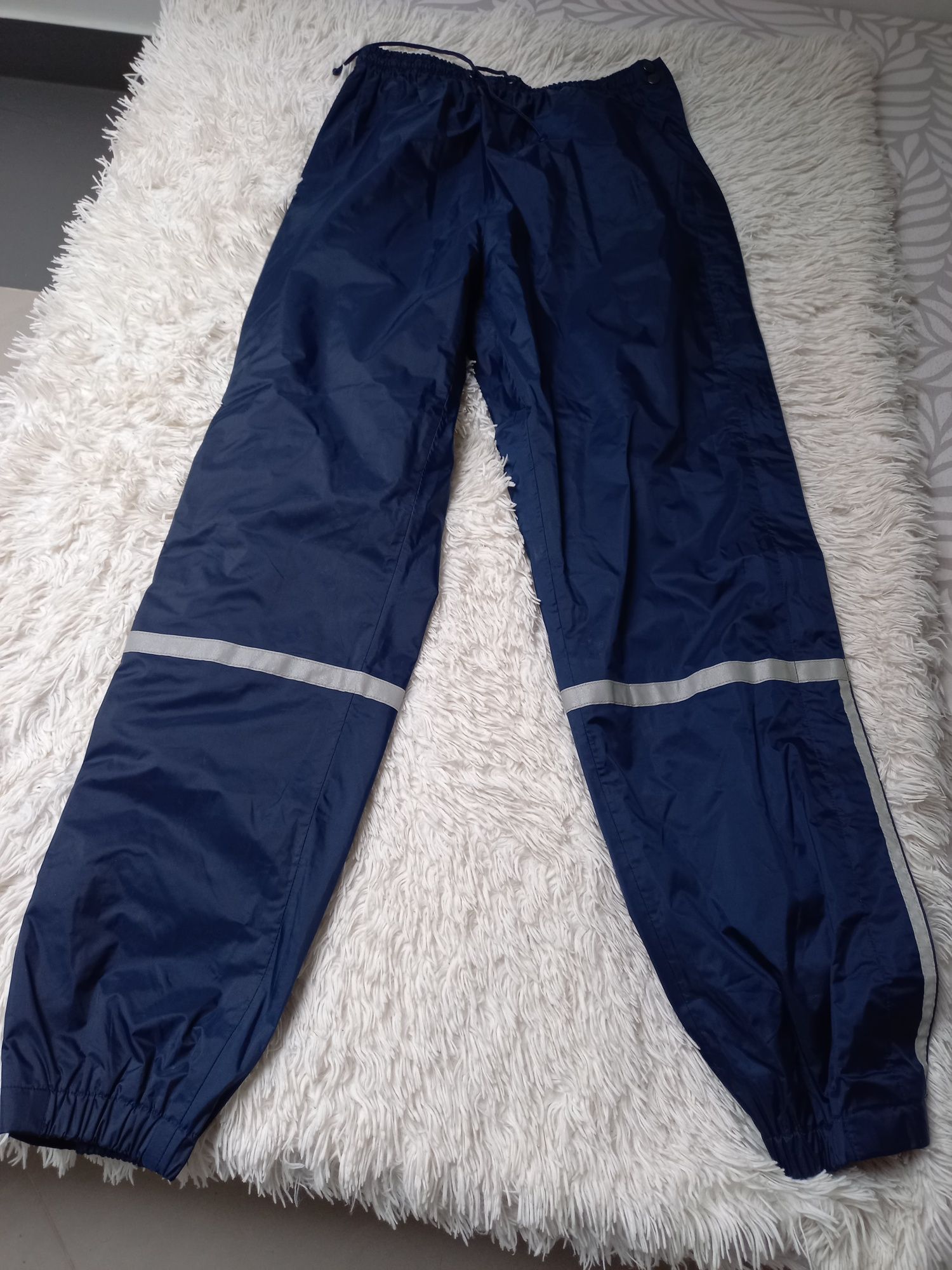 Spodnie narciarskie ortalionowe niebieskie męskie rozmiar M