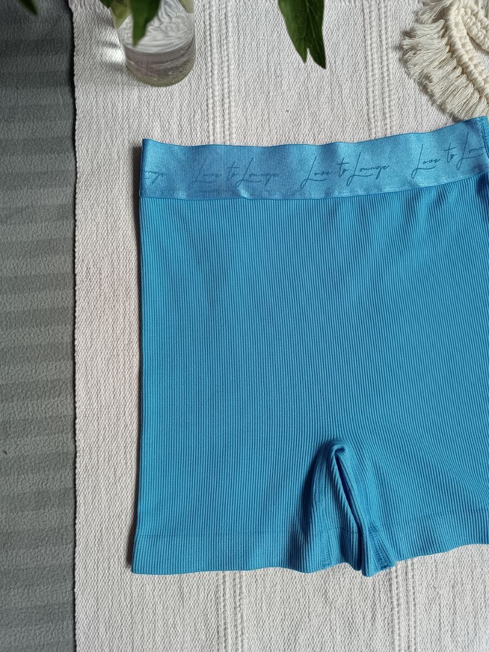 Велосипедки, шорти в рубчик блакитні Primark