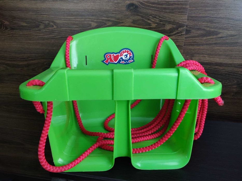 Дитяча підвісна Гойдалка Малюк ТехноК пластикова зелена, нова