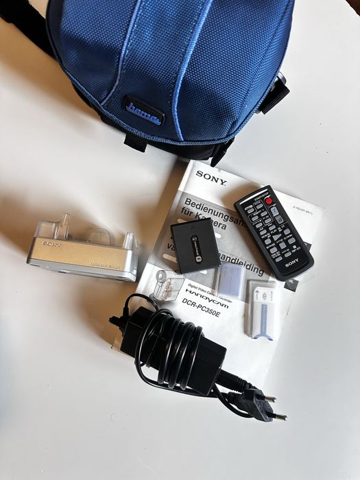 Kamera Mini DV Sony DCR-PC350E PAL , 3 baterie, idealna, analog look