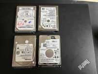Zestaw 4 x HDD 2,5" (HGST 1TB, Samsung 500MB, Toshiba 1TB, WD 1TB)