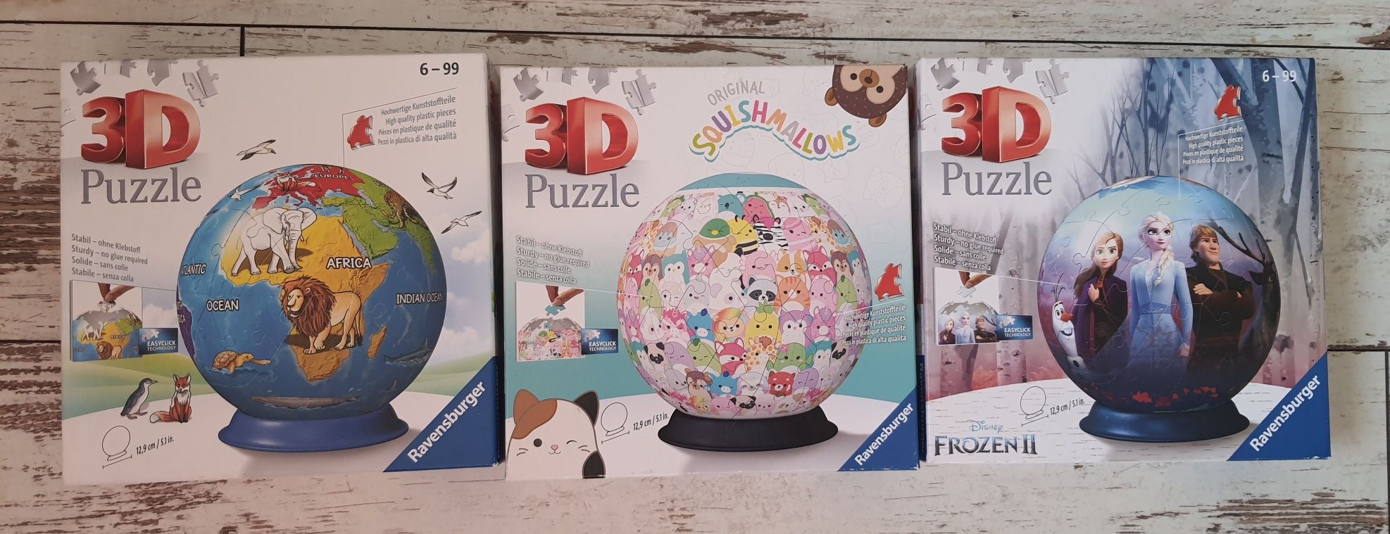Puzzle kuliste Ravensburger - 3 opakowania