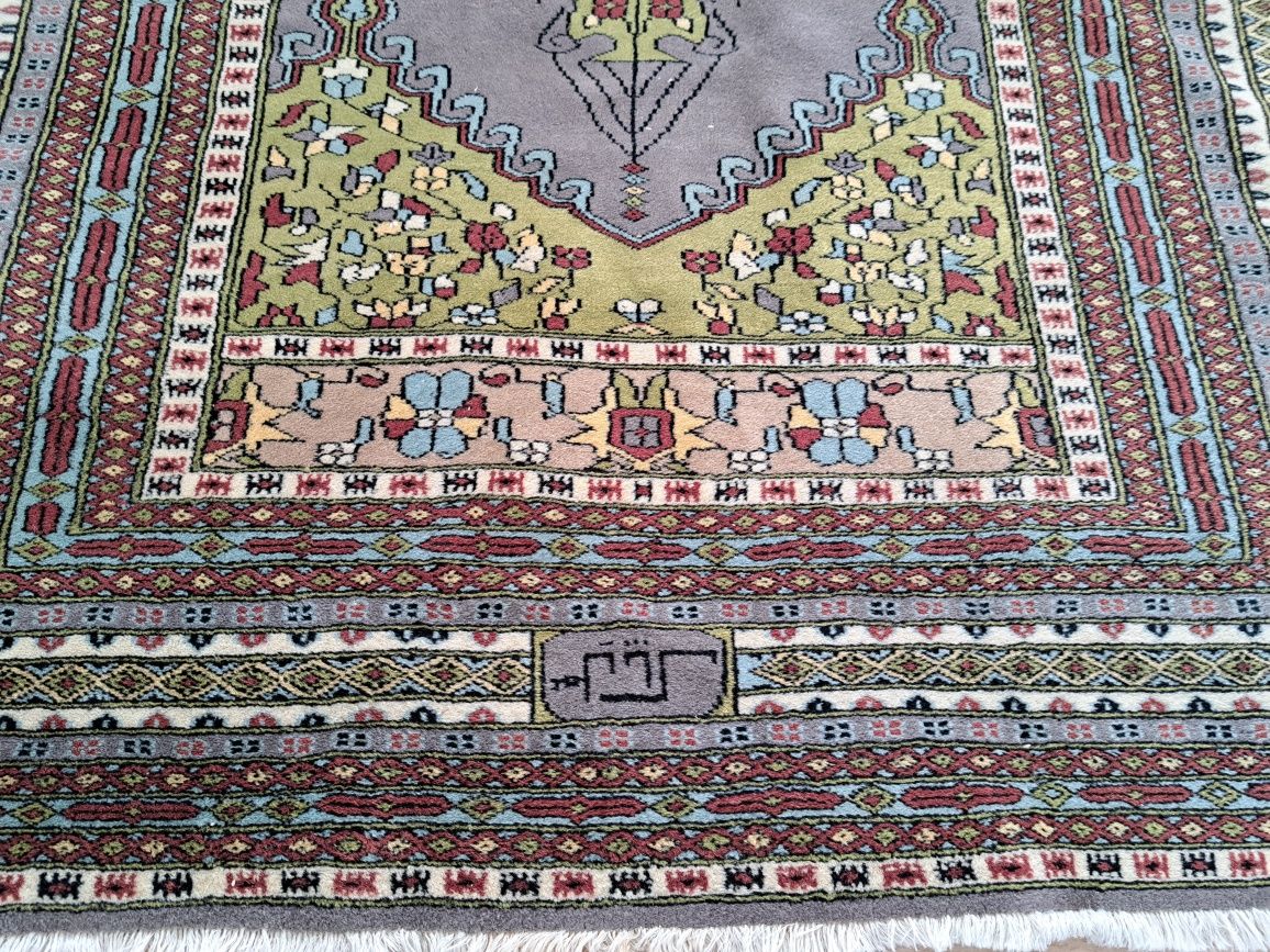 Przepiękny salonowy pakistański wełniany ręcznie tk dywan 130x190cm