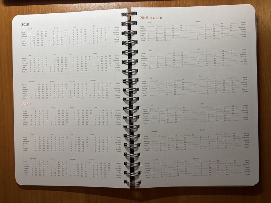 Крутий стильний дизайнерський щоденник 2019 датований планер формат А4