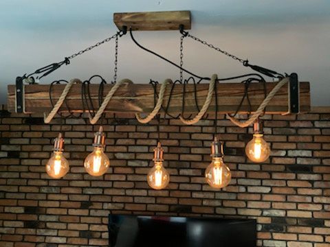 lampa wisząca żyrandol z belki E 27