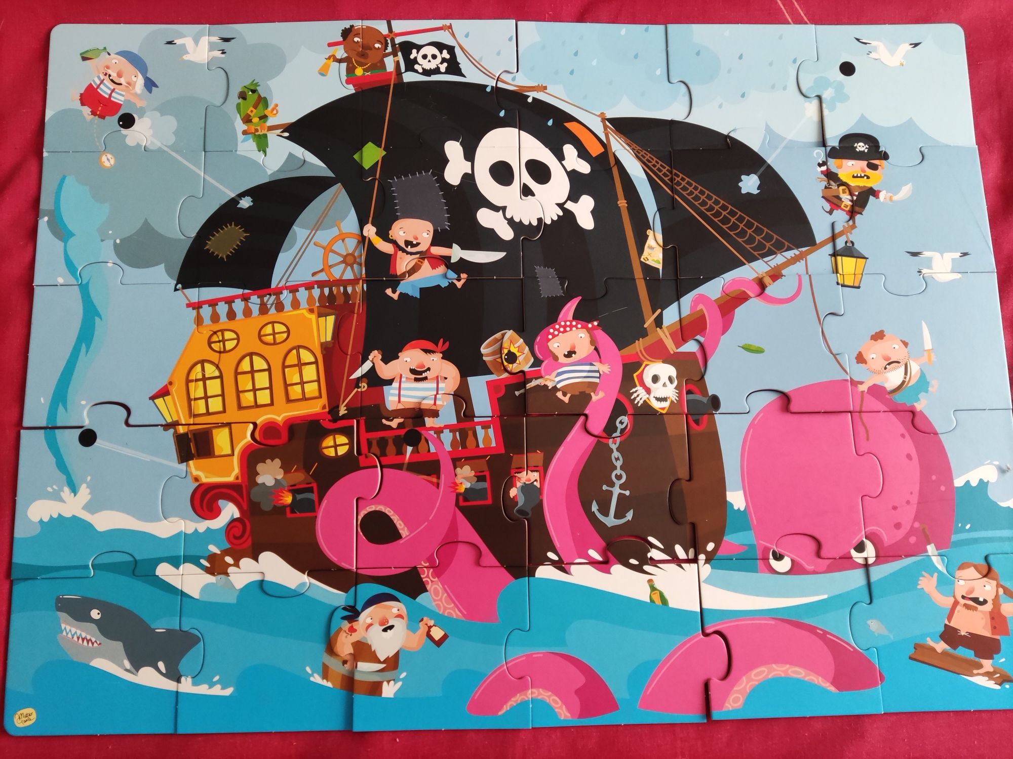 Puzzle gigante Edicare "O barco dos piratas"