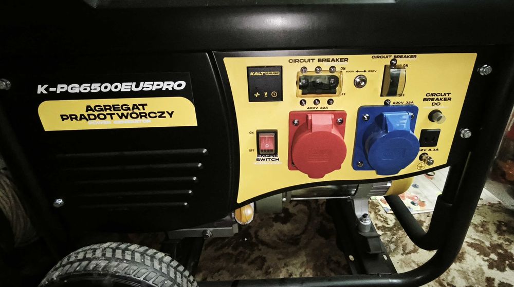 Agregat prądotwórczy Kaltmann K-PG6500EU5PRO 5 kW 400V - 230V 3 fazowy