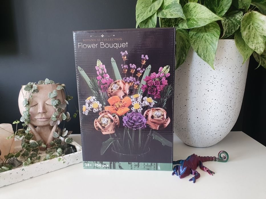 Klocki botanicals 2 nowe komplety bukiet kwiatów+kaktusy ZESTAW 2w1