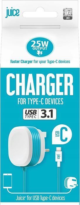 Juice Szybka ładowarka USB-C 25W z kablem 1,5 m UK