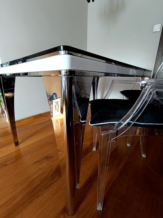 Stół czarne szkło Glamour