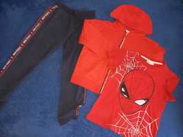 Zestaw MARVEL Spider Man bluza koszulka spodnie 128
