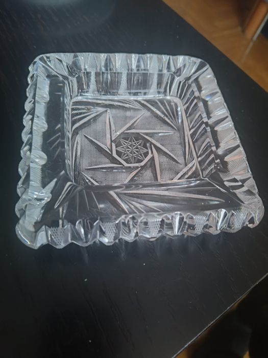 Popielniczka kryształowa Bohemia