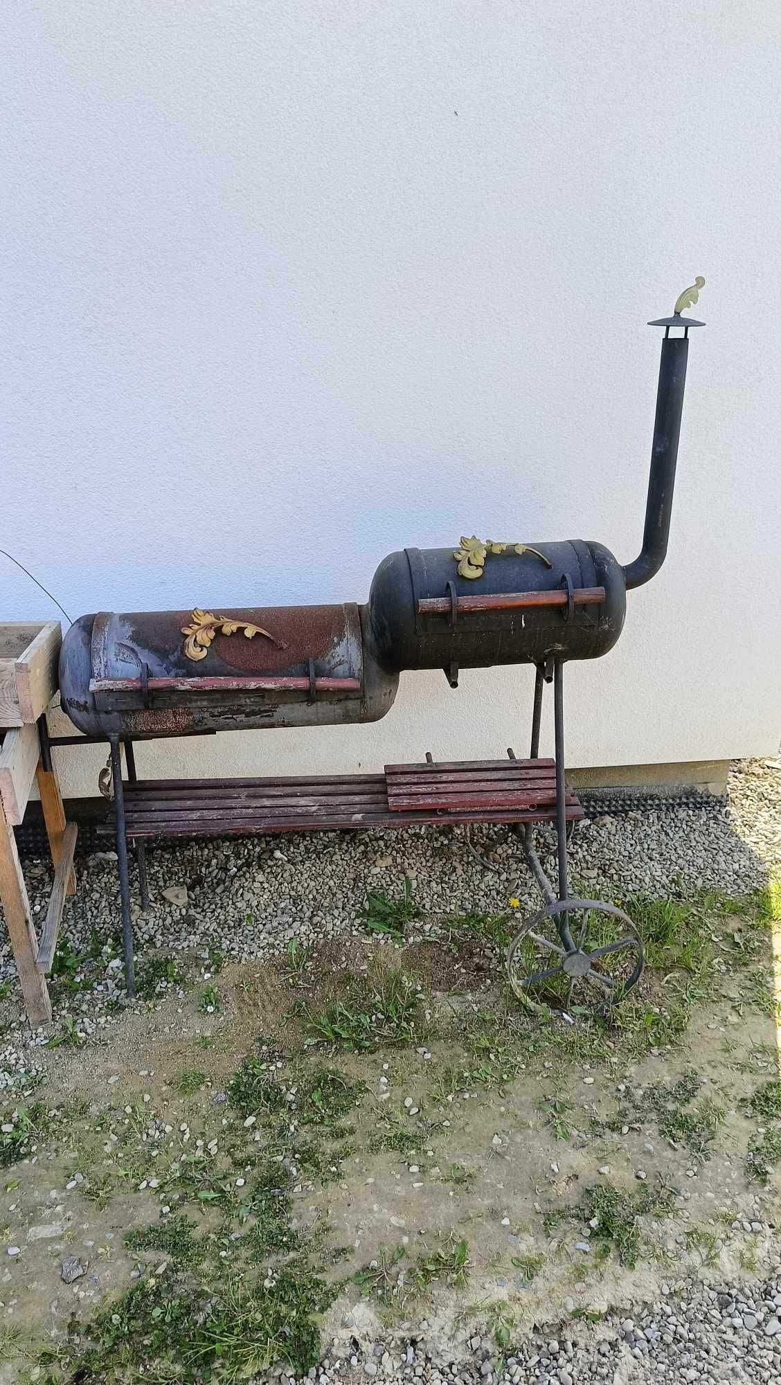 Grill ogrodowy solidny grube blachy