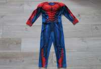 Strój karnawałowy Spiderman Marvel H&M z mięśniami r 110-116, 4-6 l