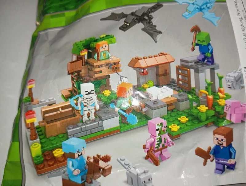 Zestaw 425pcs + 5 Figurek - klocki kompatybilne z LEGO Minecraft bloki