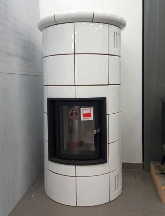 Piec kominek kaflowy okrągły nowy z montażem ekoprojekt Kraków