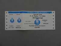 Bilhete de futebol Porto Tv Cabo HK Kopavogs Taça das Taças Nov 2001