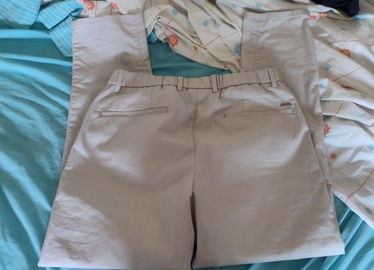 Calça chino Mango n40 bege