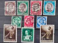 znaczki niemieckie DR 1934/39 Portrety zestaw stemplowane