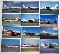Zestaw 48 pocztówek lotniczych
