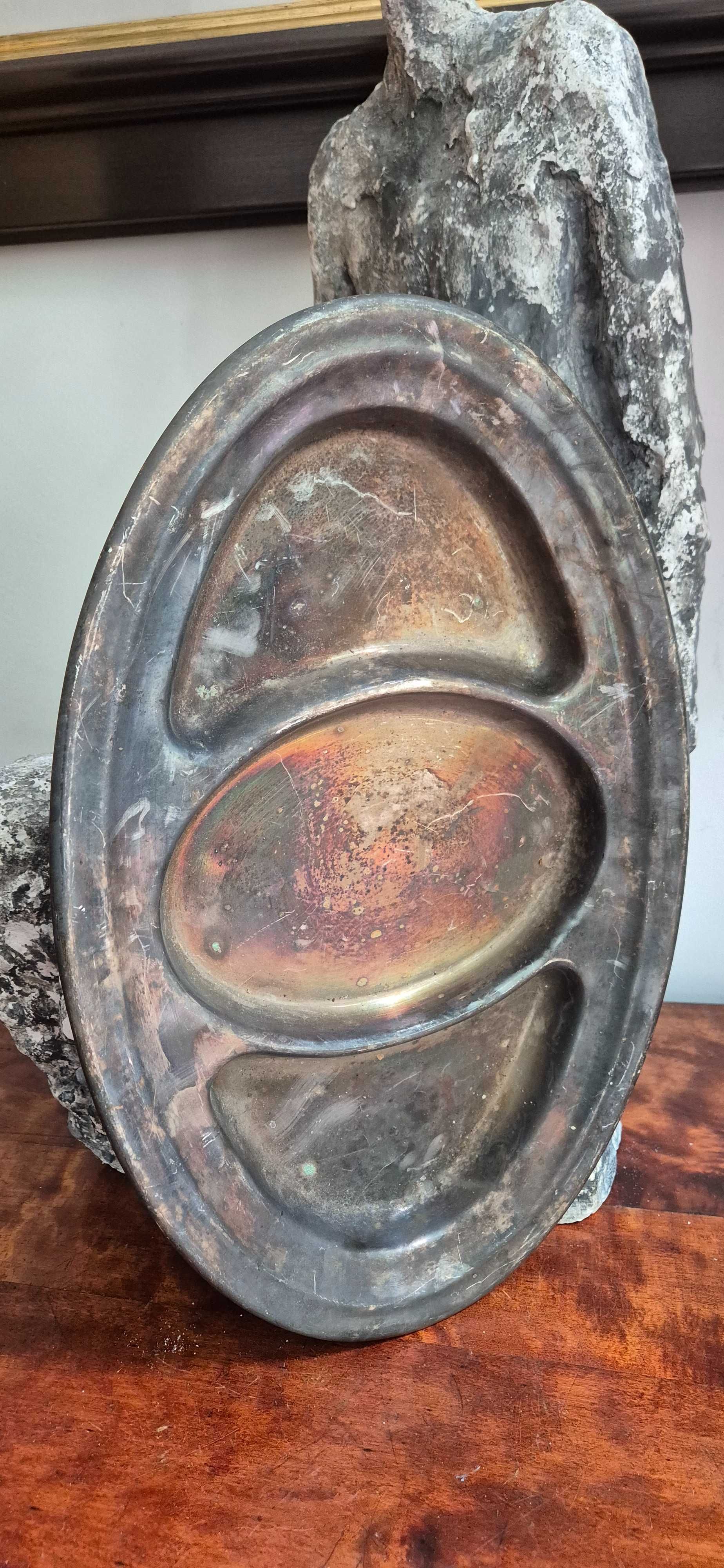 Srebrna patera taca B. Bohrmann Nachfolger. B. Bohrmann Niemcy 1912