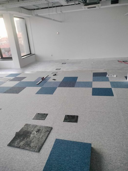 Aplicação de piso flutuante