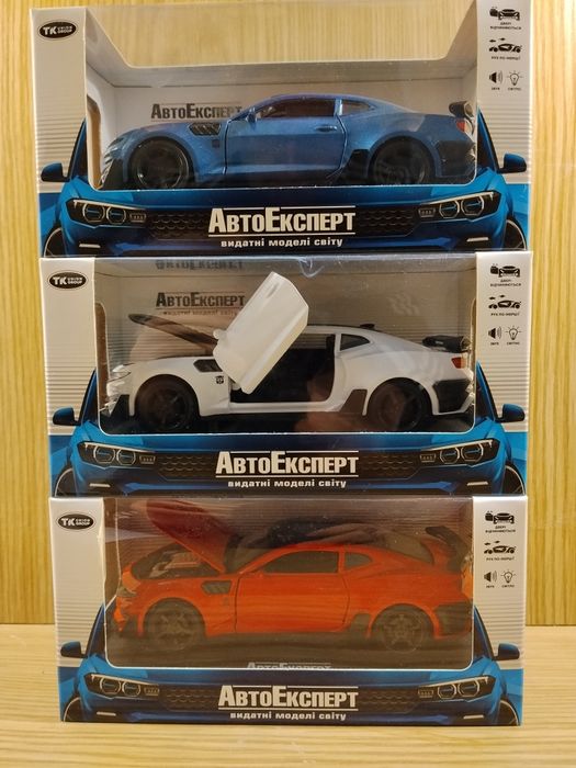 Модель Chevrolet Camaro 1:32 автоэксперт металл свет звук инерция Кама